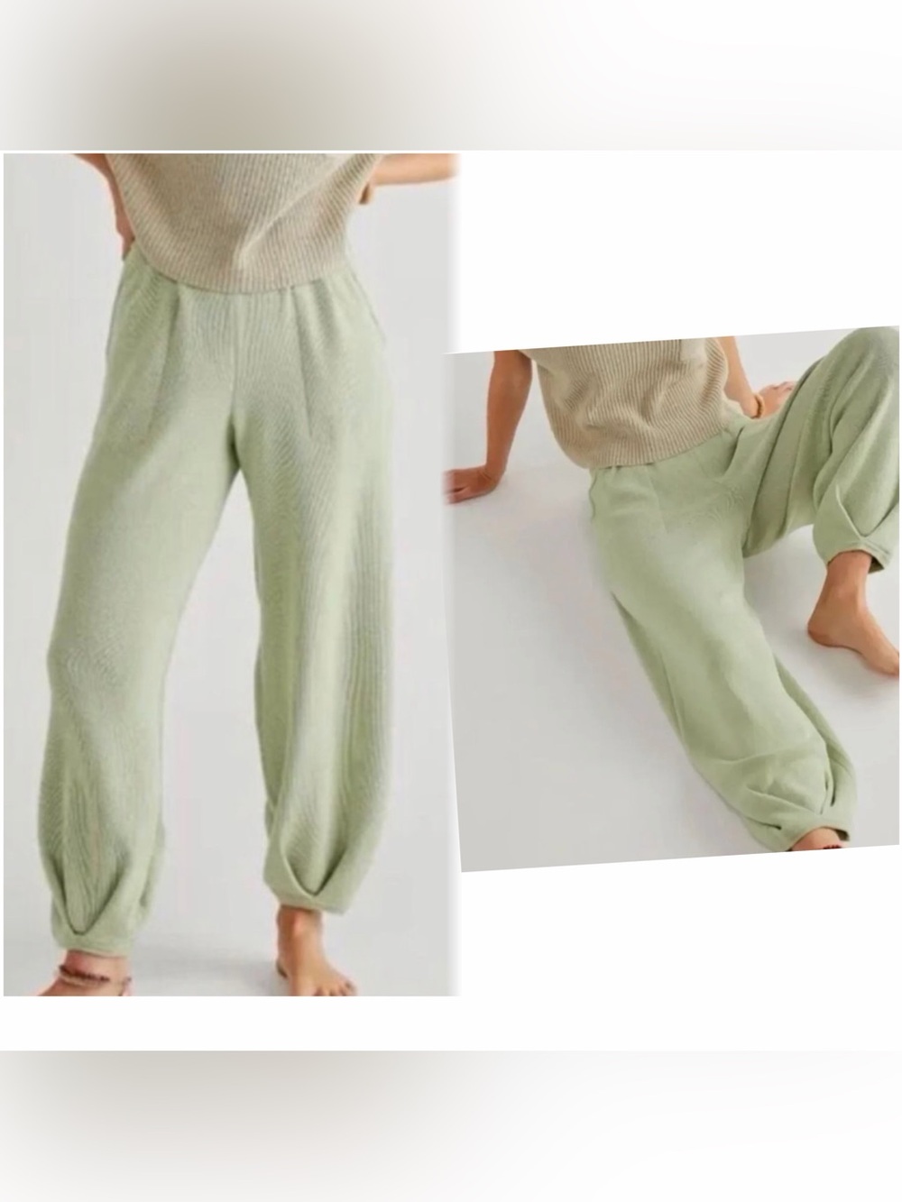 FP Beach Relaxed Knit Lounge Pants - Light Sage